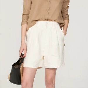Anine Bing Carrie High Waist Linen Shorts